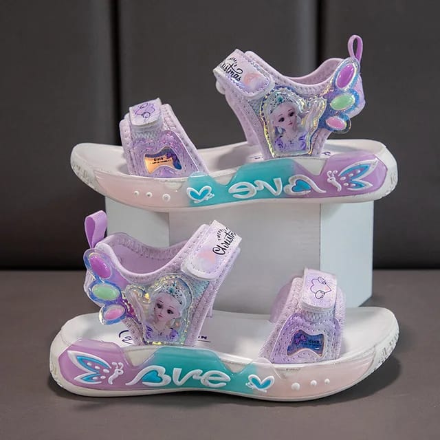 Girls' sandals summer new cute solid soft soled